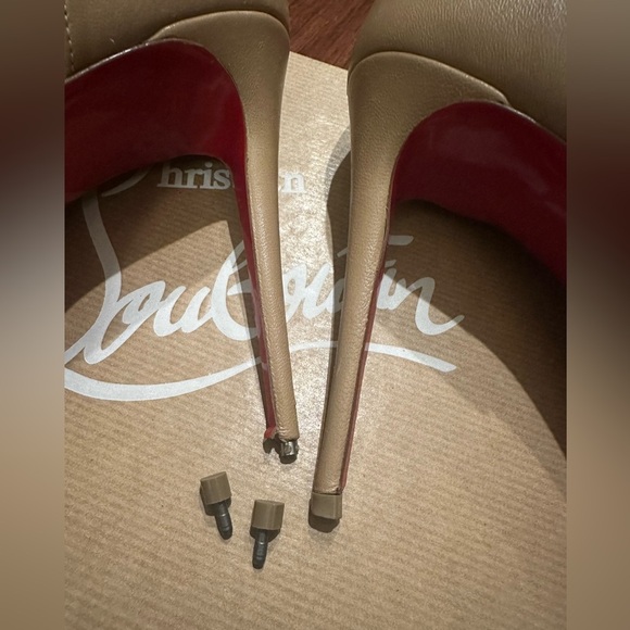 Christian Louboutin Beige Stiletto Heels size 41.5 - Picture 12 of 14